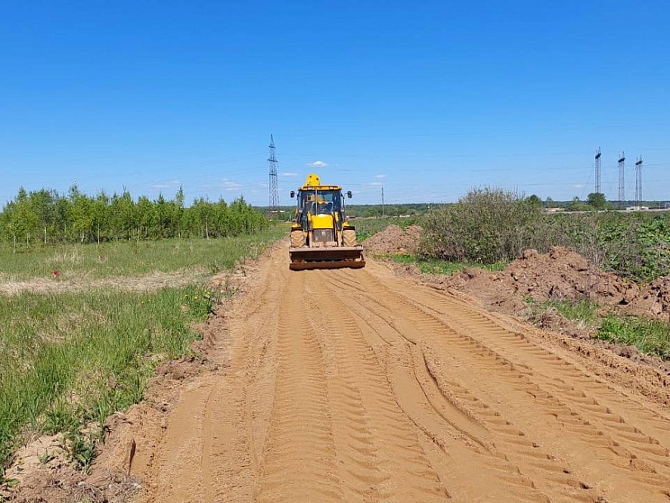 Строительство дороги в поселке Таширово