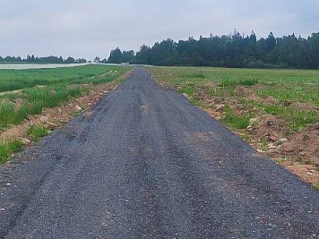 Строительство дороги в Петряихе