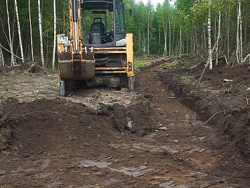 Продолжение строительства дороги в посёлке Окский берег-2
