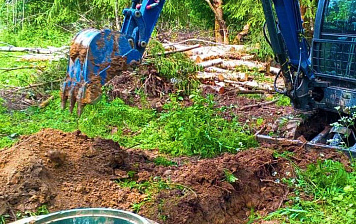 В поселке Высоково продолжается строительство водопровода