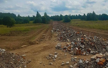Завозим бой для строительства дороги в посёлке Балабановка