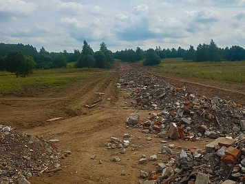 Завозим бой для строительства дороги в посёлке Балабановка