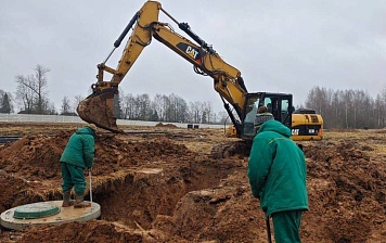 Строительство водопровода.