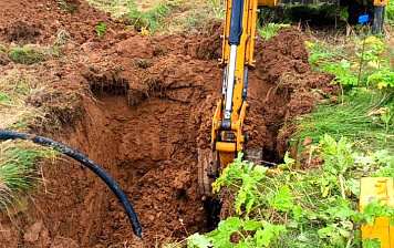 Строительство водопровода в поселке Эко Озеро 2