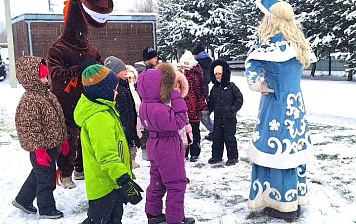 В поселке Живописный Берег Новый Год