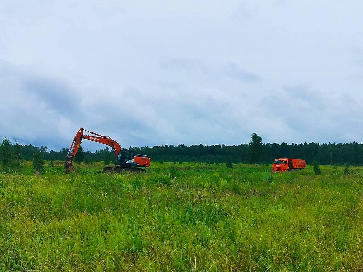 В Починках-2  продолжается строительство дороги