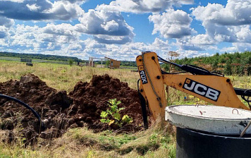 В поселке Эко Озеро второй очереди продолжается строительство водопровода