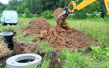 Строительство водопровода в поселке Эко Озеро 2